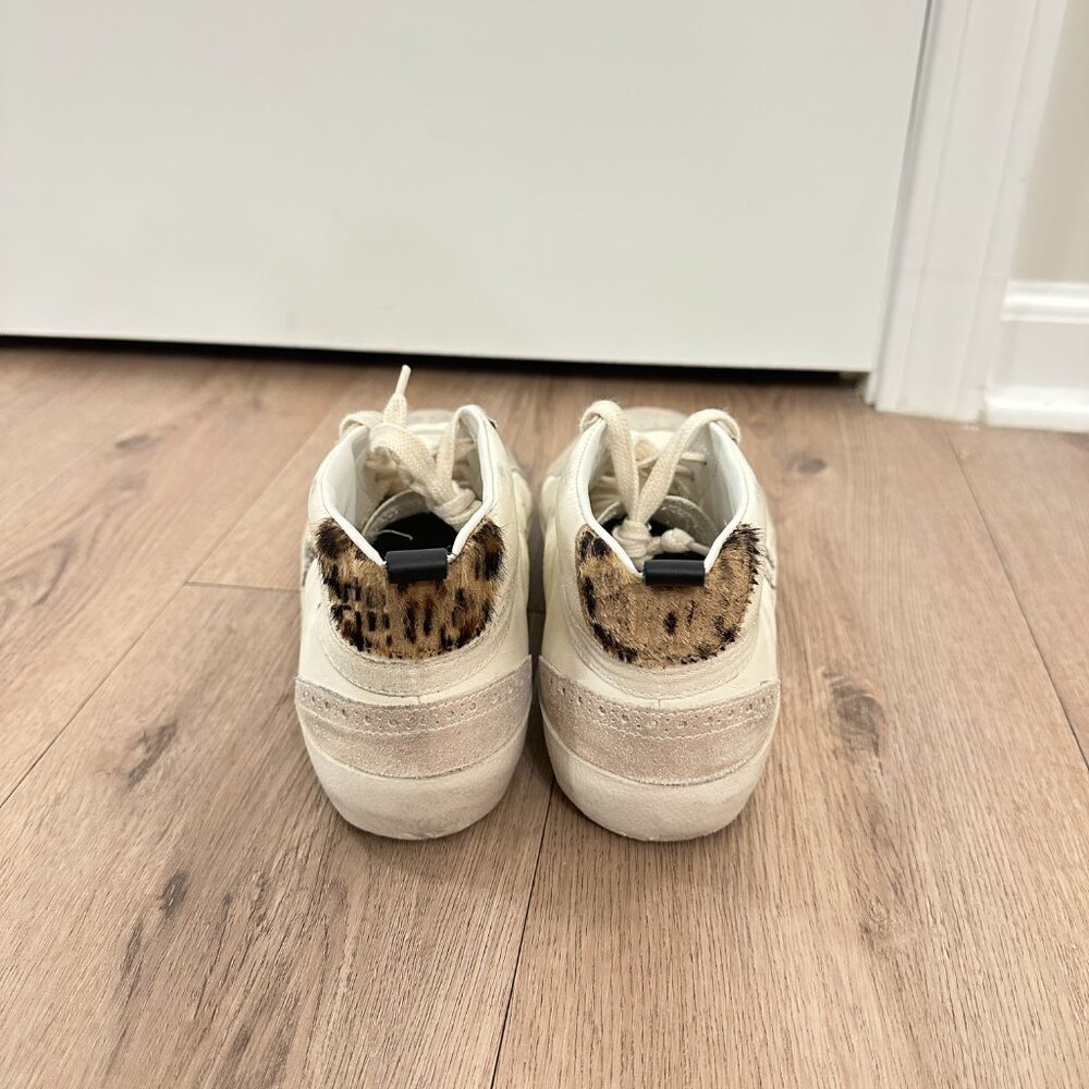 GOLDEN GOOSE Mid Star Sneaker (Women) in White/ Platinum/ Leo Size 9US / 39EU - Picture 5 of 15